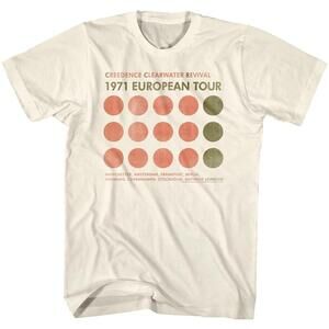 NWOT Creedence Clearwater Revival European Tour 1971 Unisex T Shirt Size L